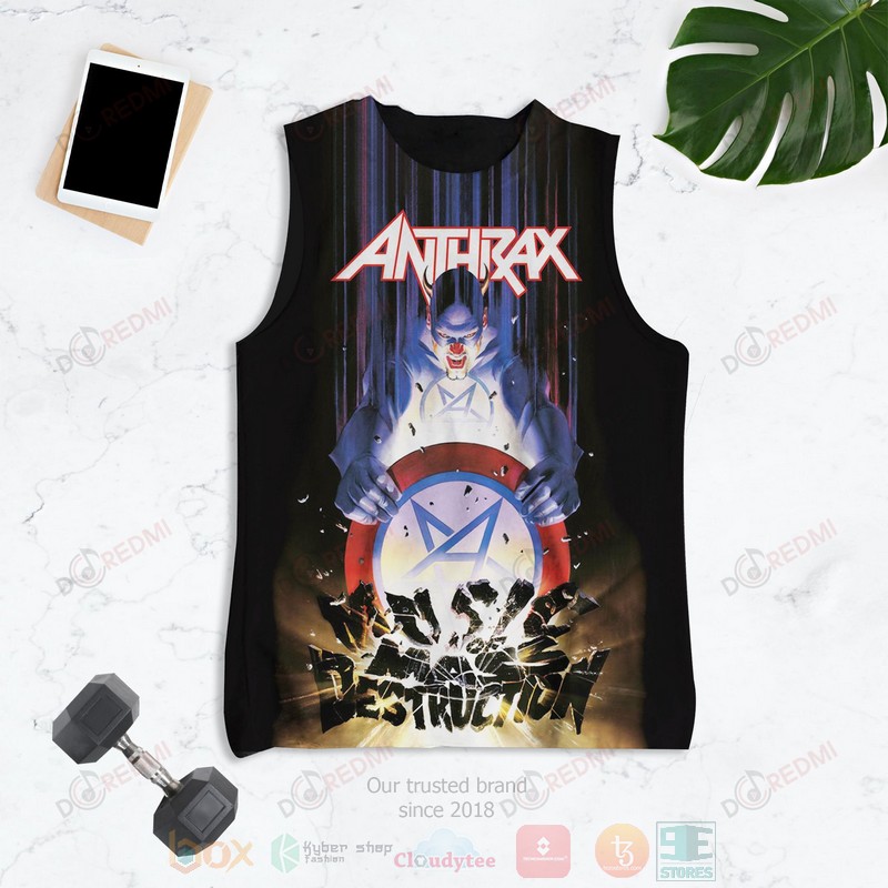 NEW Anthrax Music of Mass Destruction Album 3D Tank Top