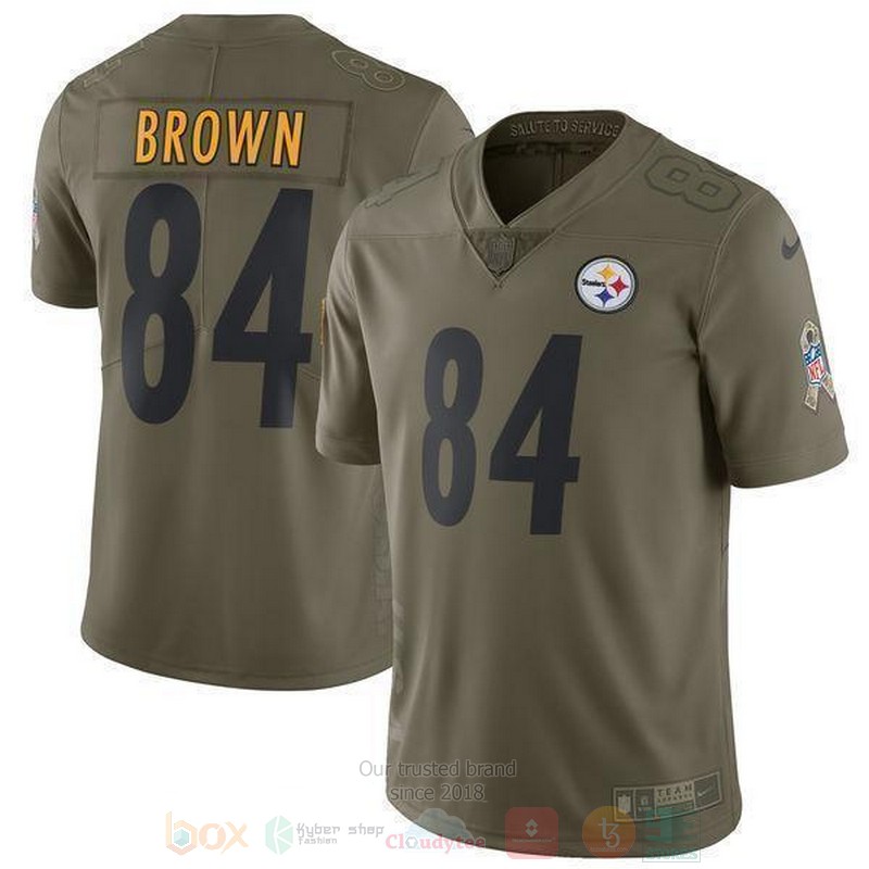 BEST Antonio Brown Pittsburgh Steelers Olive Jersey Football 2 BEST Antonio Brown Pittsburgh Steelers Olive Jersey Football word2