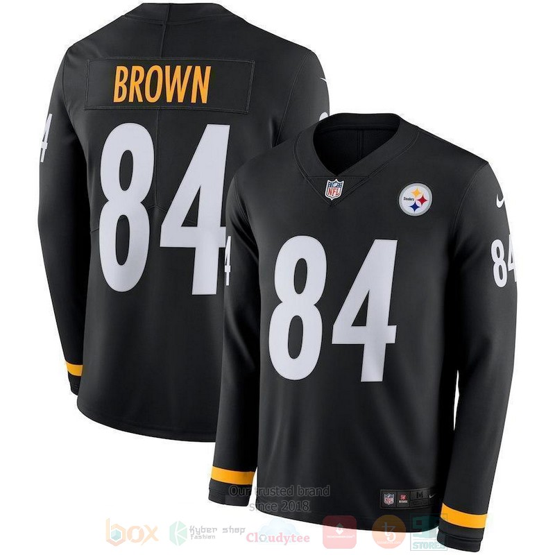 BEST Antonio Brown Pittsburgh Steelers Therma Long Sleeve Jersey Football 3 BEST Antonio Brown Pittsburgh Steelers Therma Long Sleeve Jersey Football word3