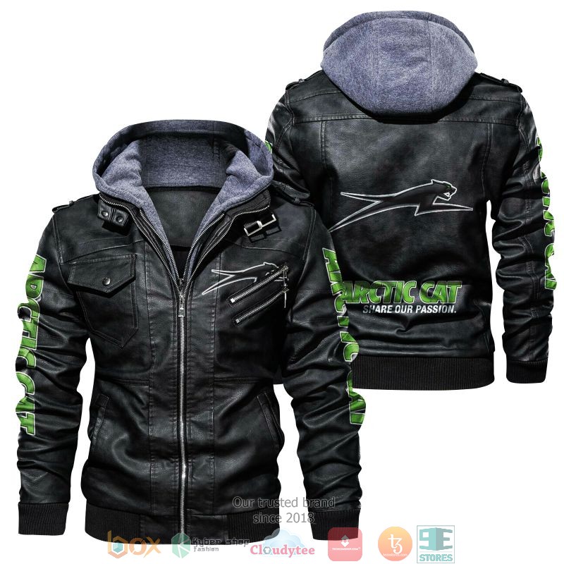 NEW Arctic Cat Share Our Passion PU Leather Jacket 2 NEW Arctic Cat Share Our Passion PU Leather Jacket word3