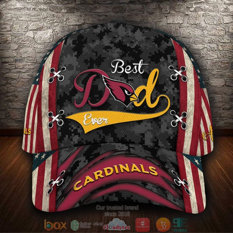 Arizona Cardinals Best Dad NFL Custom Name Cap word1