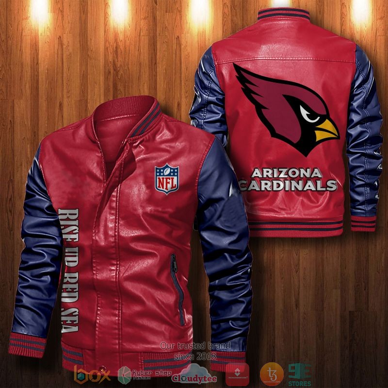 NEW Arizona Cardinals Bomber Leather Jacket 3 NEW Arizona Cardinals Bomber Leather Jacket word2