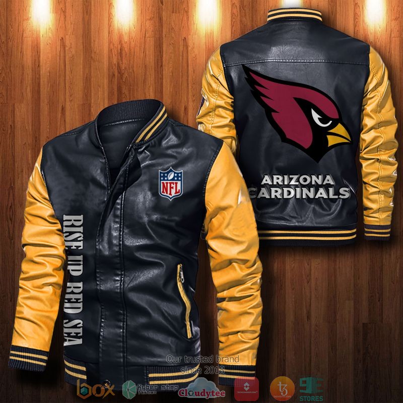 NEW Arizona Cardinals Bomber Leather Jacket 4 NEW Arizona Cardinals Bomber Leather Jacket word2