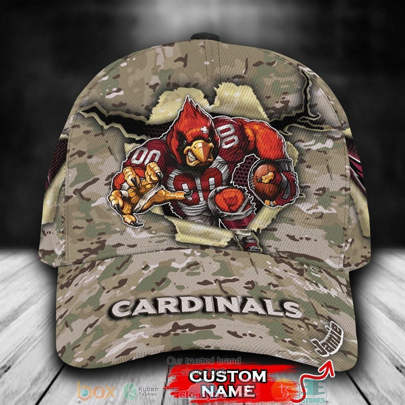 Arizona Cardinals CAMO Mascot NFL Custom Name Cap word3