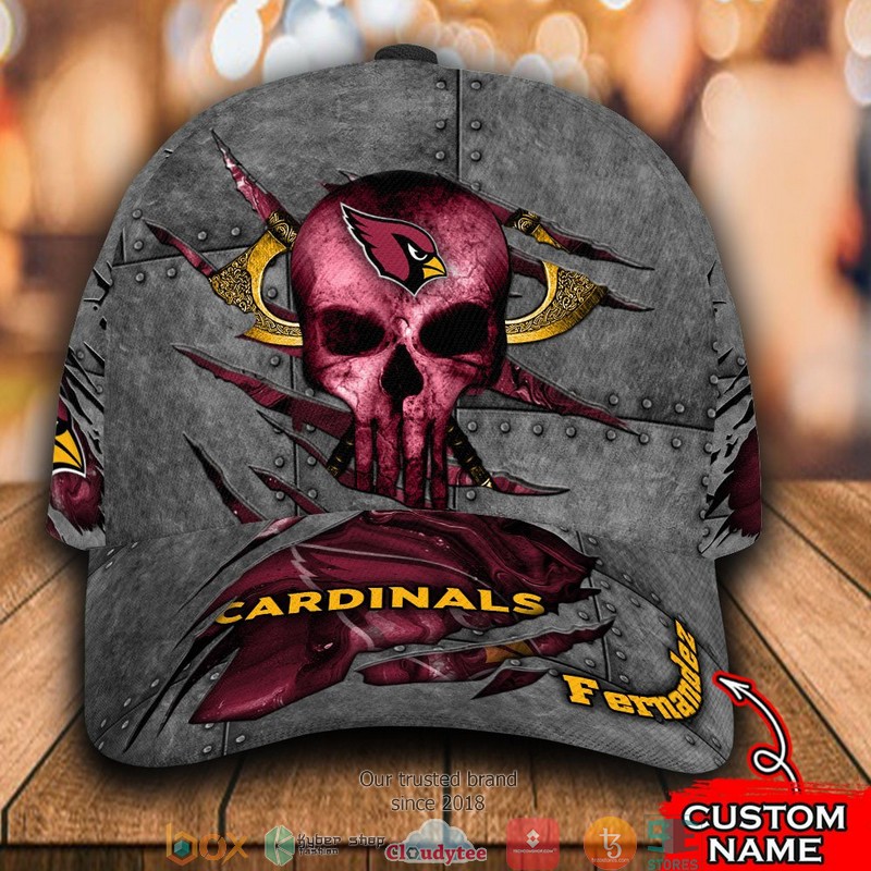 Arizona Cardinals Skull NFL Custom Name Cap word2