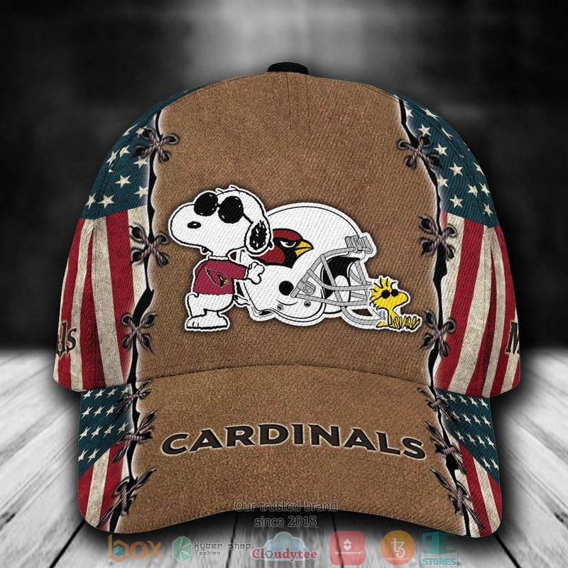 Arizona Cardinals Snoopy NFL Custom Name Cap word1