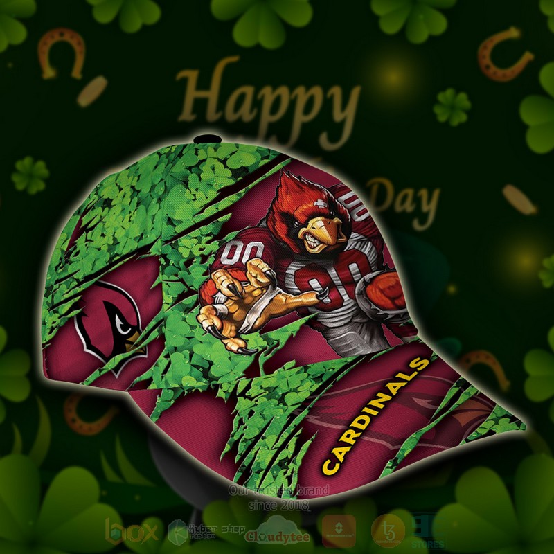 BEST Arizona Cardinals St Patrick Day Mascot Custom Classic Cap 2 BEST Arizona Cardinals St Patrick Day Mascot Custom Classic Cap word2