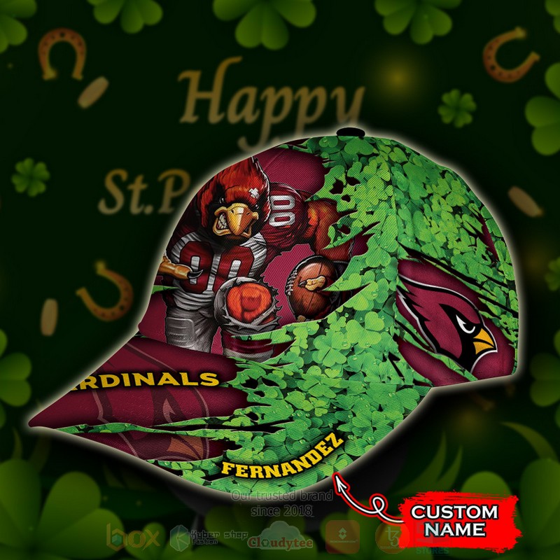 BEST Arizona Cardinals St Patrick Day Mascot Custom Classic Cap 3 BEST Arizona Cardinals St Patrick Day Mascot Custom Classic Cap word2