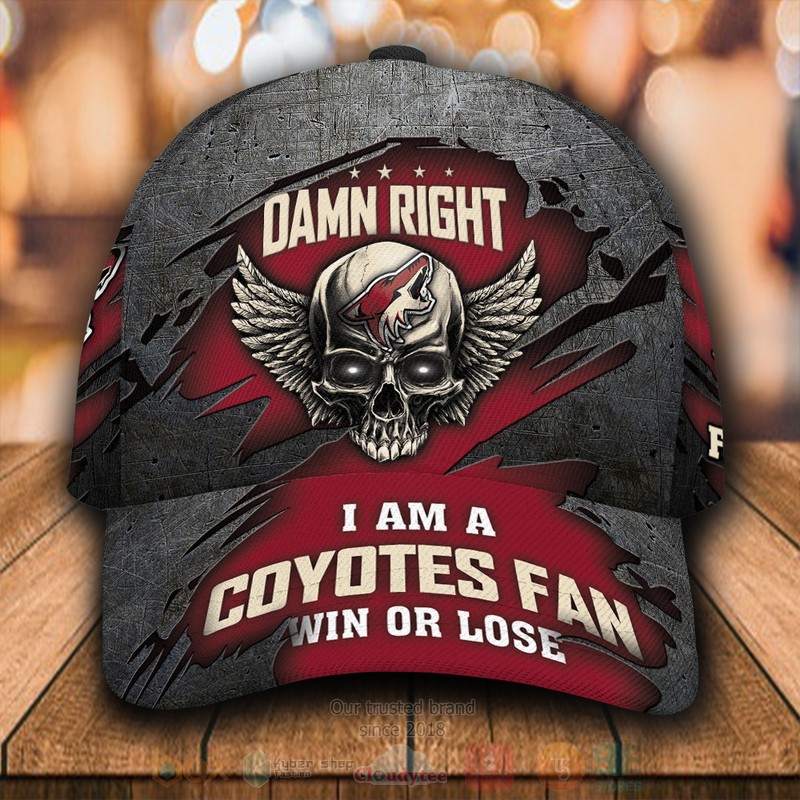 BEST Arizona Coyotes Skull Custom Classic Cap word3