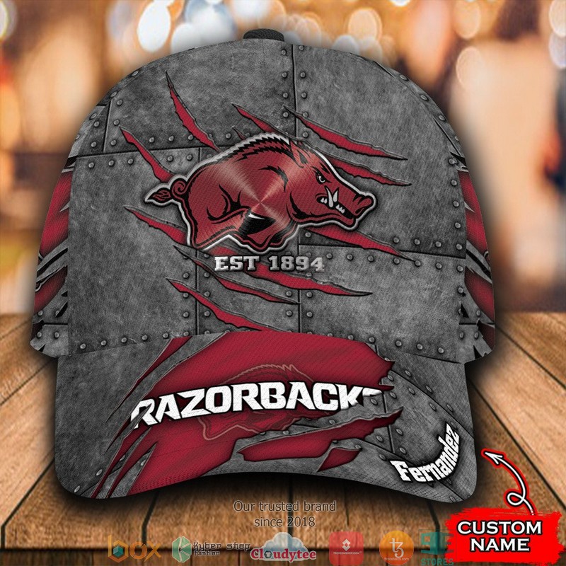 Arkansas Razorbacks Luxury NCAA1 Custom Name Cap word1