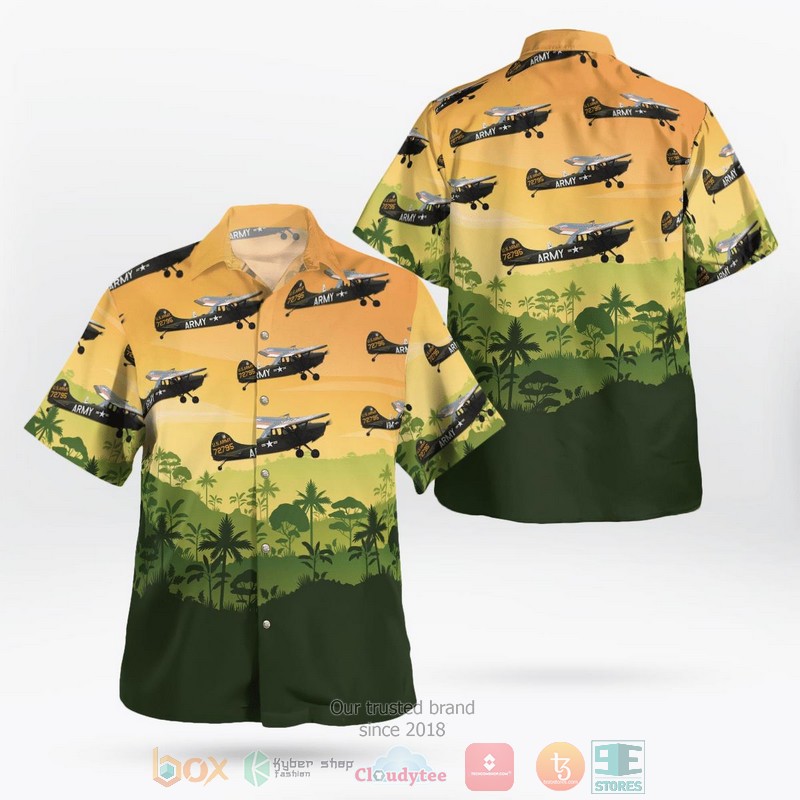 BEST Army Cessna O-1 Bird Dog Hawaii Shirt word1