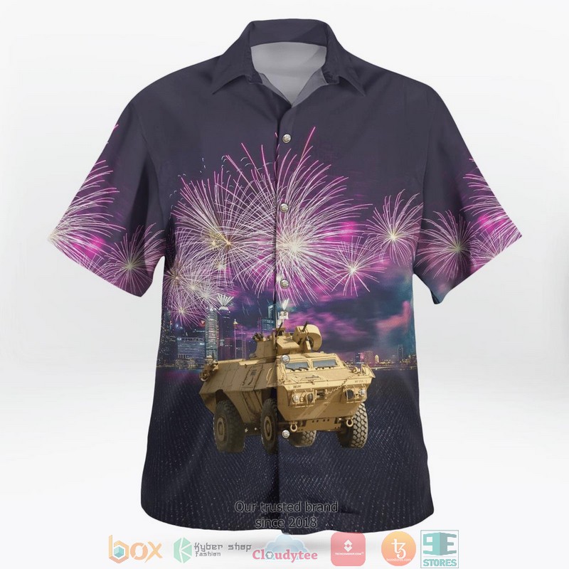 NEW Army M1117 Armored car 4th Of July Aloha Shirt 2 NEW Army M1117 Armored car 4th Of July Aloha Shirt word2