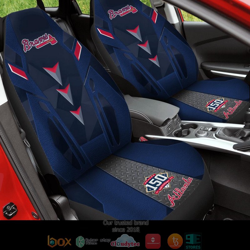 Atlanta Braves 150 Navy Limited Car Seat Covers