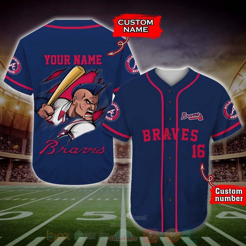 BEST Atlanta Braves Custom AOP Baseball Jersey word3