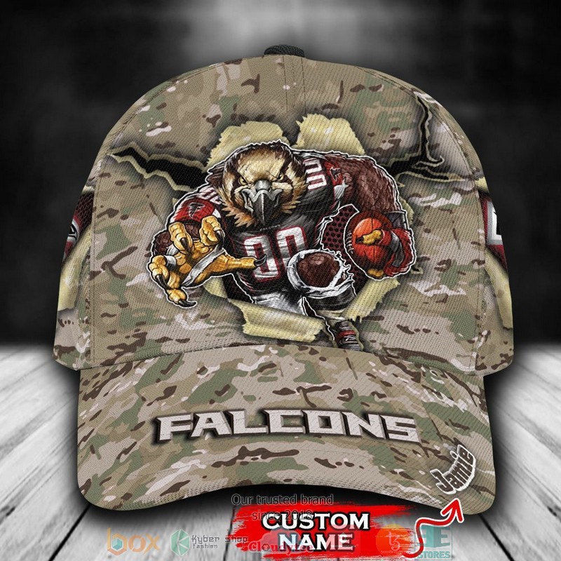 Atlanta Falcons CAMO Mascot NFL Custom Name Cap 9 Atlanta Falcons CAMO Mascot NFL Custom Name Cap word2