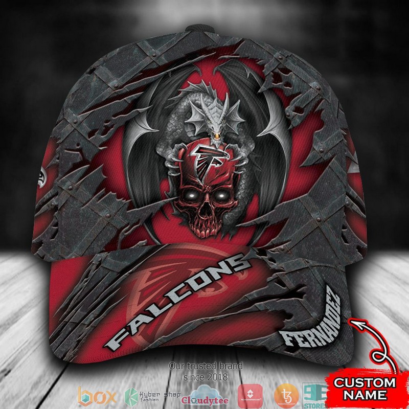 Atlanta Falcons Dragon NFL Custom Name Cap