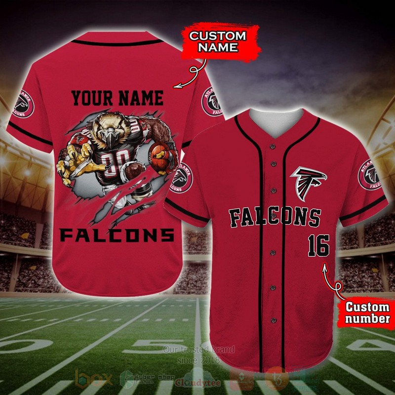 BEST Atlanta Falcons Custom AOP Baseball Jersey word2