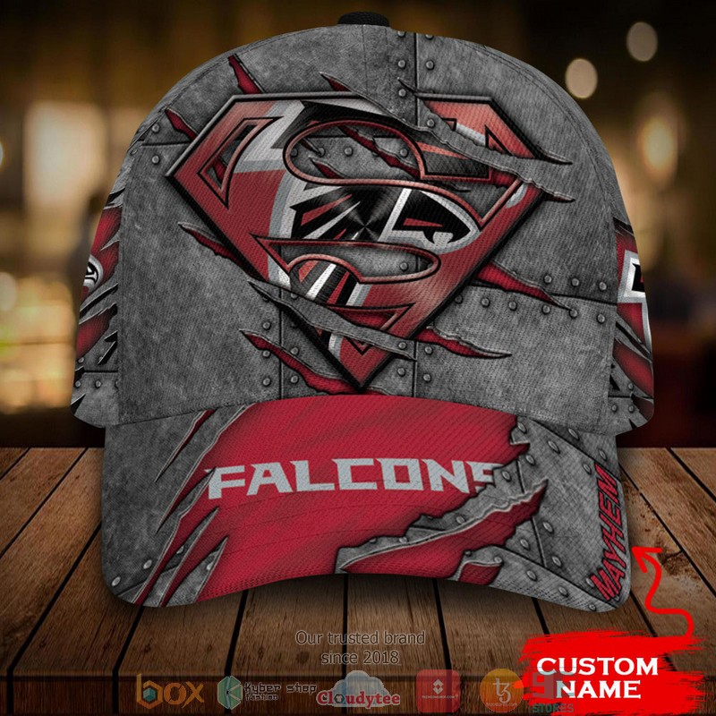 Atlanta Falcons NFL Superman Custom Name Cap word1