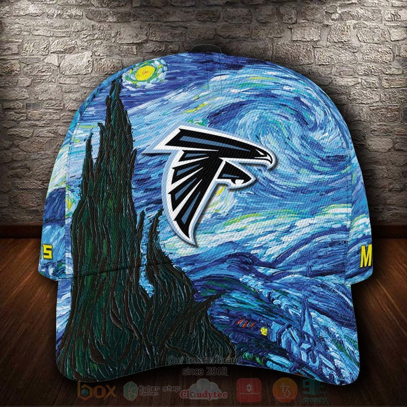 BEST Atlanta Falcons Van Gogh NFL Team Custom Name 3D Cap 9 BEST Atlanta Falcons Van Gogh NFL Team Custom Name 3D Cap word2