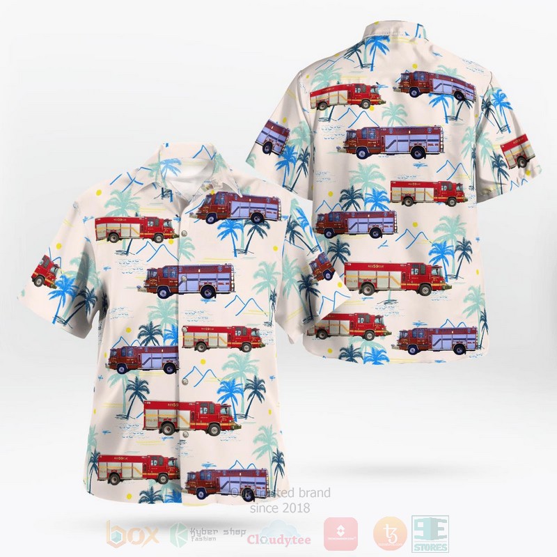 BEST Auburn, New York, Fleming Fire Department 1 3D Aloha Shirt word3