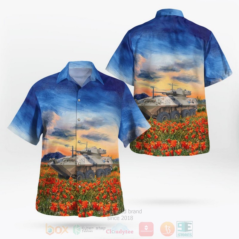 BEST Australian Army Australian Light Armoured Vehicle ASLAV ANZAC Day 3D Aloha Shirt word3