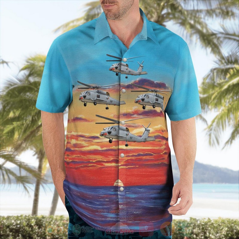 BEST Australian Fleet Air Arm 725 Squadron RAN Sikorsky MH-60R Strike Hawk S-70B 3D Aloha Shirt word1