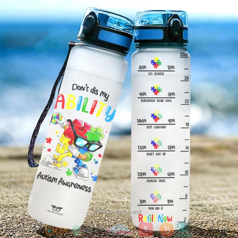 Autism Dont Dis My Ability Water Bottle