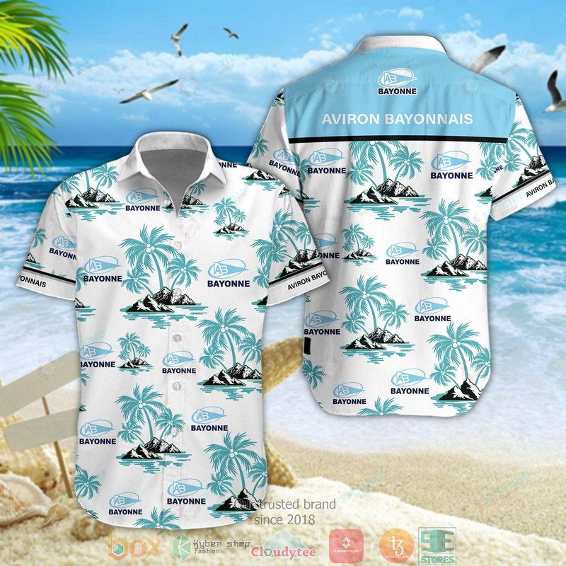 Aviron Bayonnais Hawaiian shirt, short 1 Aviron Bayonnais Hawaiian shirt, short word1
