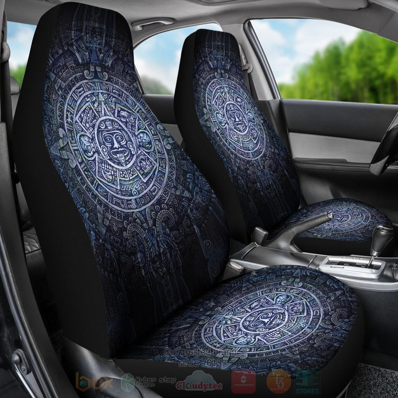 BEST Aztec Symbol Blue Luxury Car Seat Covers 3 BEST Aztec Symbol Blue Luxury Car Seat Covers word3