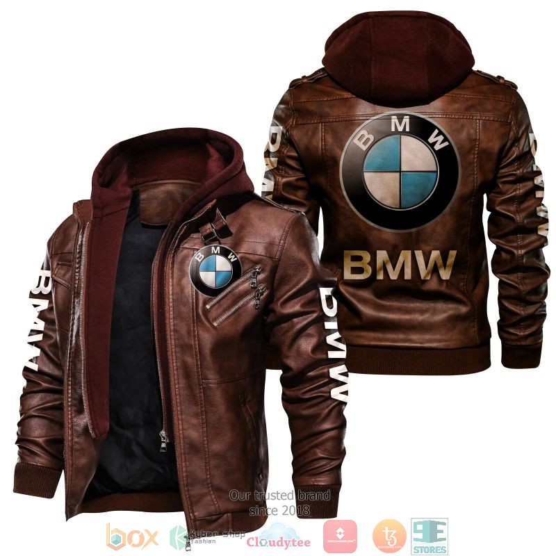 NEW BMW PU Leather Jacket word3