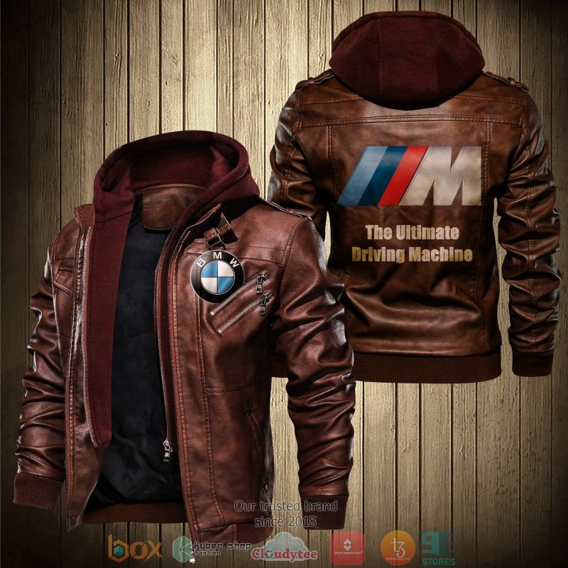 NEW BMW The Ultimate Driving Machine PU Leather Jacket word2