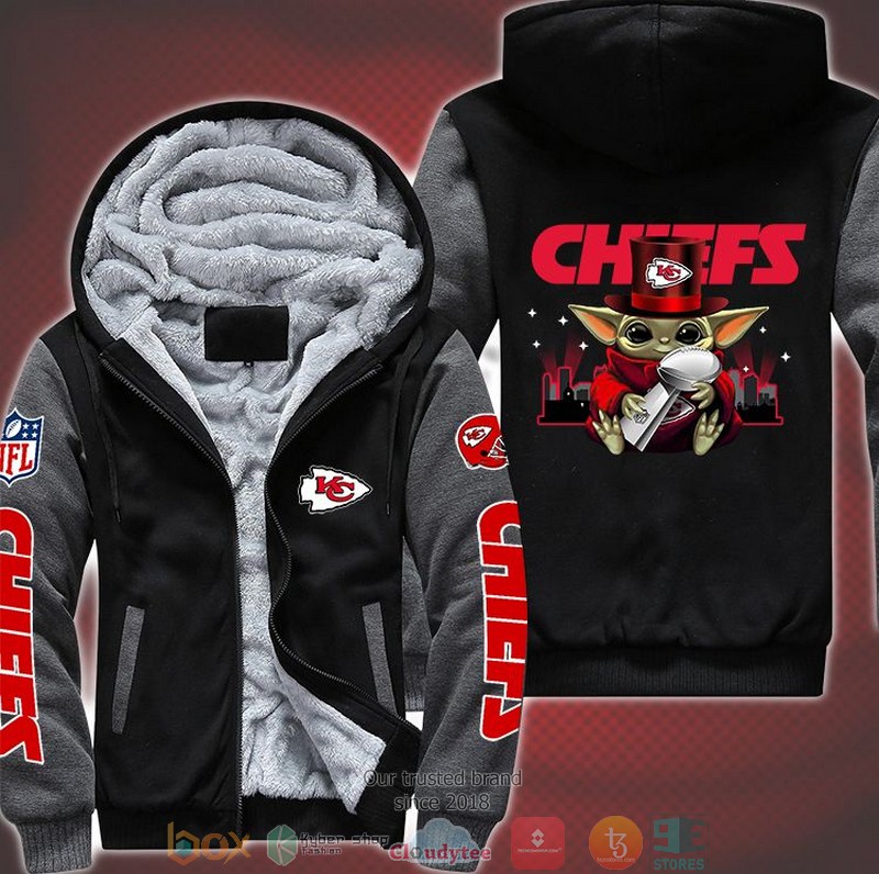 NEW Baby Yoda Kansas City Chiefs LIV 3D Fleece Hoodie 2 NEW Baby Yoda Kansas City Chiefs LIV 3D Fleece Hoodie word3