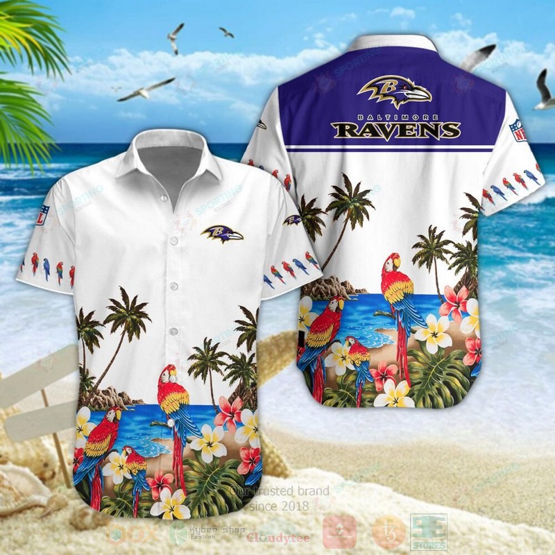 BEST Baltimore Ravens NFL Parrot Aloha Hawaiian Shirt