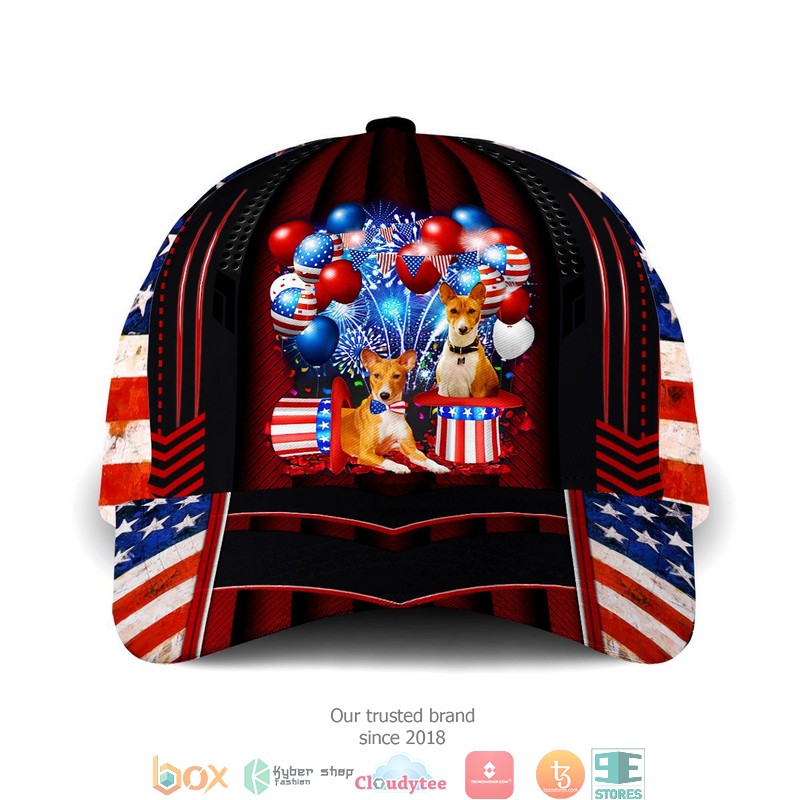 Basenji Patriot Us Flag Balloon Cap word2