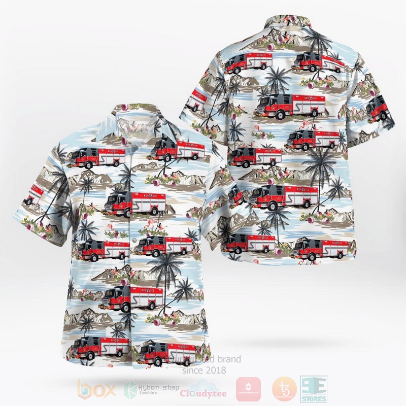 BEST Bay Leaf Volunteer Fire Department 3D Aloha Shirt word1