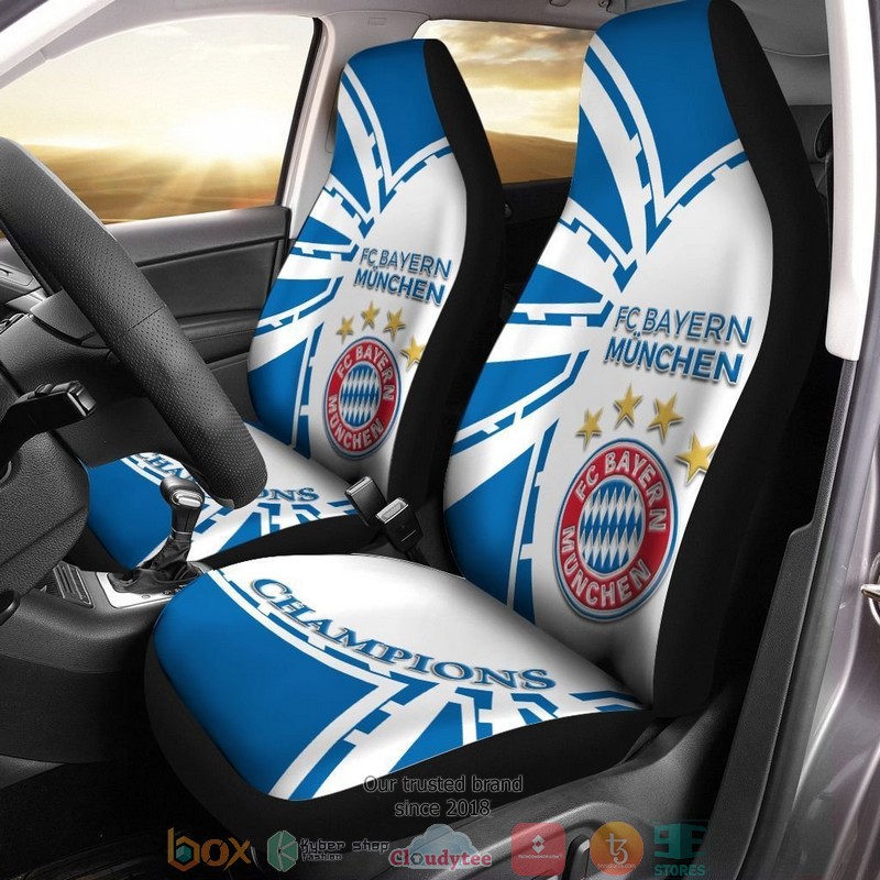 Bayern Munchen Champions White Blue Limited Car Seat Covers