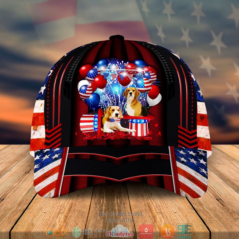 Beagle Patriot Us Flag Balloon Cap
