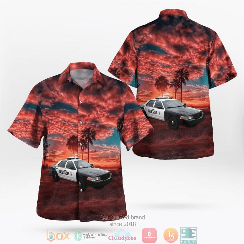 Beech Grove Police Department Beech Grove Indiana Aloha Shirt word1