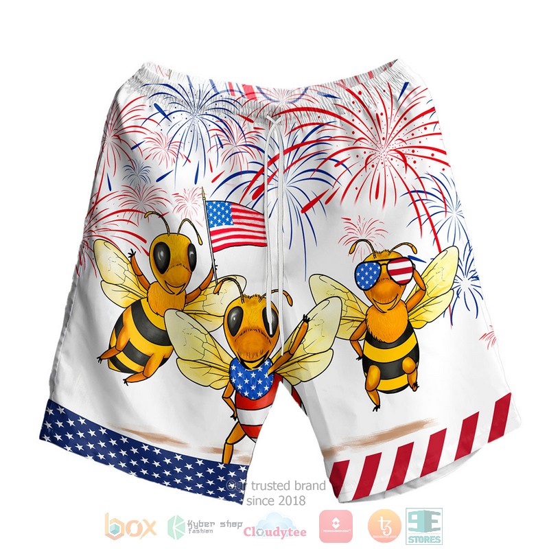 NEW Bee's Independence Day Hawaii Shirt, Shorts word1