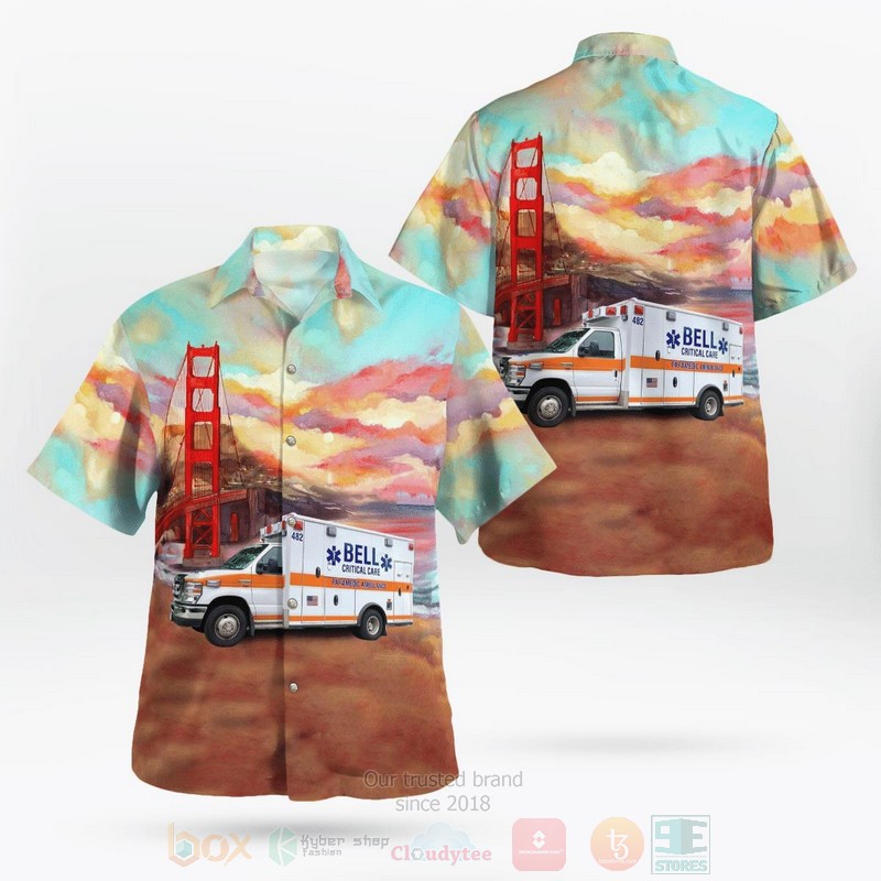 BEST Bell Ambulance, Milwaukee, Wisconsin Ambulance Golden Gate Bridge 3D Aloha Shirt 8 BEST Bell Ambulance, Milwaukee, Wisconsin Ambulance Golden Gate Bridge 3D Aloha Shirt word3