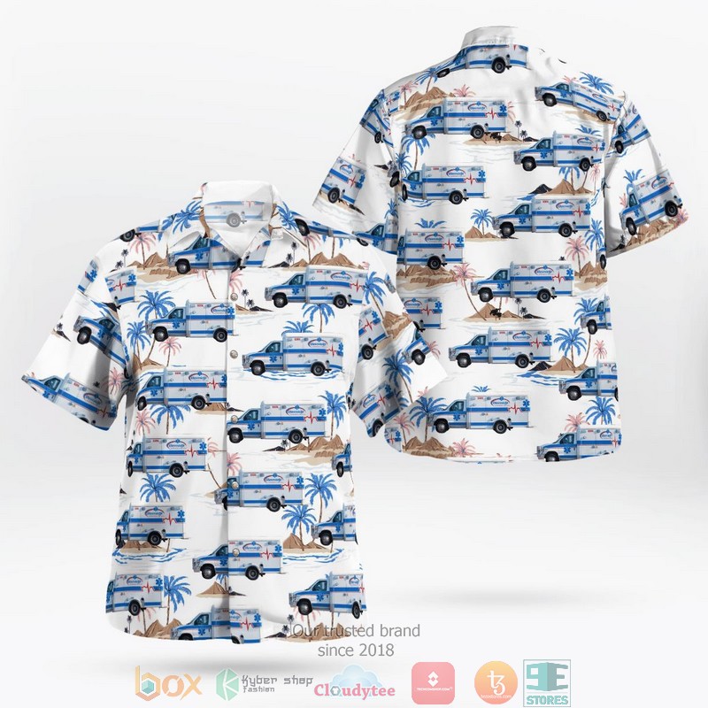 NEW Bemidji Minnesota Bemidji Ambulance Service Aloha Shirt word2
