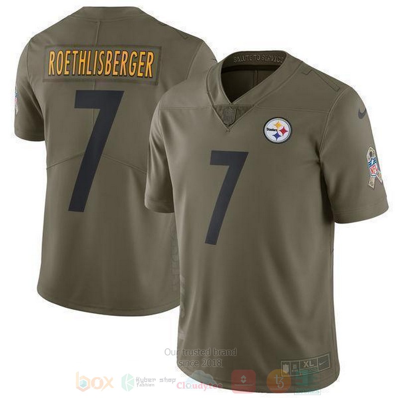 BEST Ben Roethlisberger Pittsburgh Steelers Olive Jersey Football 1 BEST Ben Roethlisberger Pittsburgh Steelers Olive Jersey Football word2