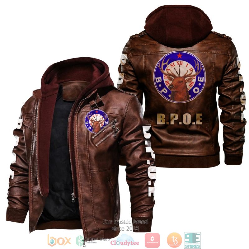 NEW Benevolent and Protective Order of Elks PU Leather Jacket word1