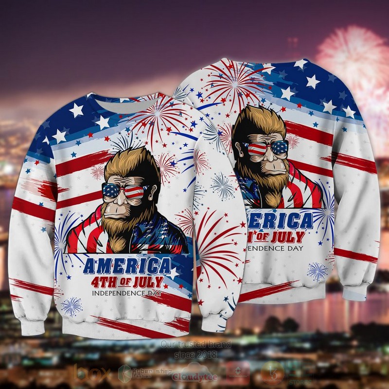 BEST Bigfoot American 4th of July independence day Unisex 3D Hoodie, Shirt 3 BEST Bigfoot American 4th of July independence day Unisex 3D Hoodie, Shirt word3