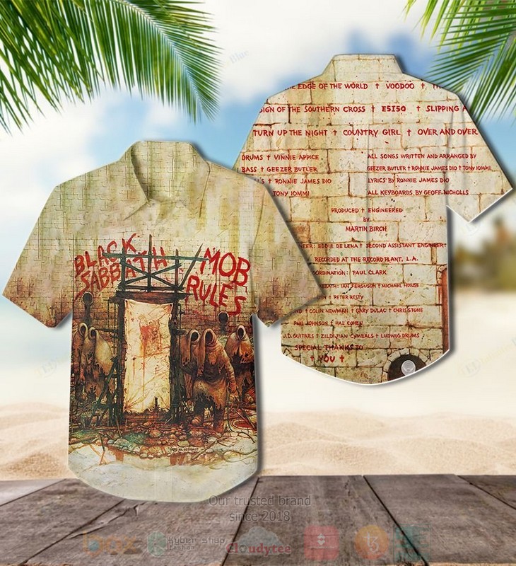 BEST Black Sabbath Mob Rules Album Aloha Hawaiian Shirt