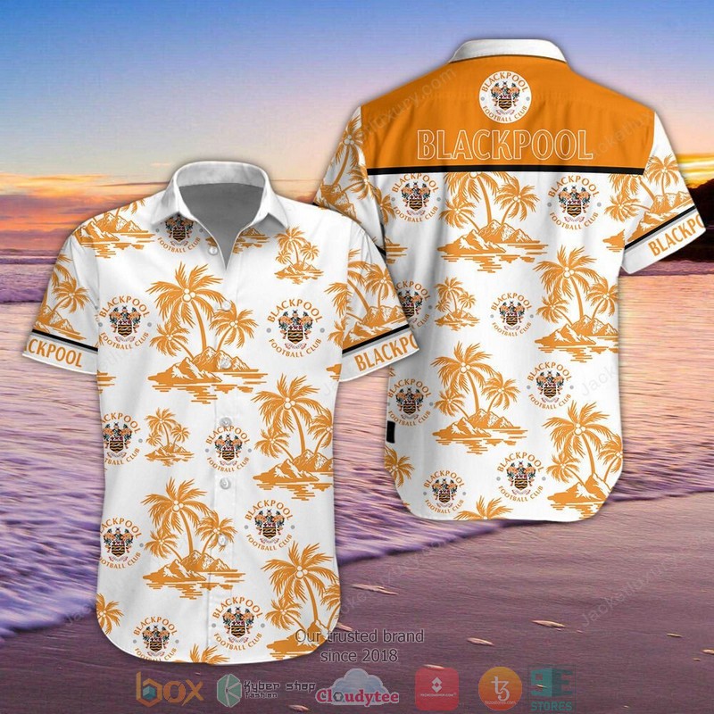 Blackpool F.C Hawaiian shirt, short 1 Blackpool F.C Hawaiian shirt, short word3
