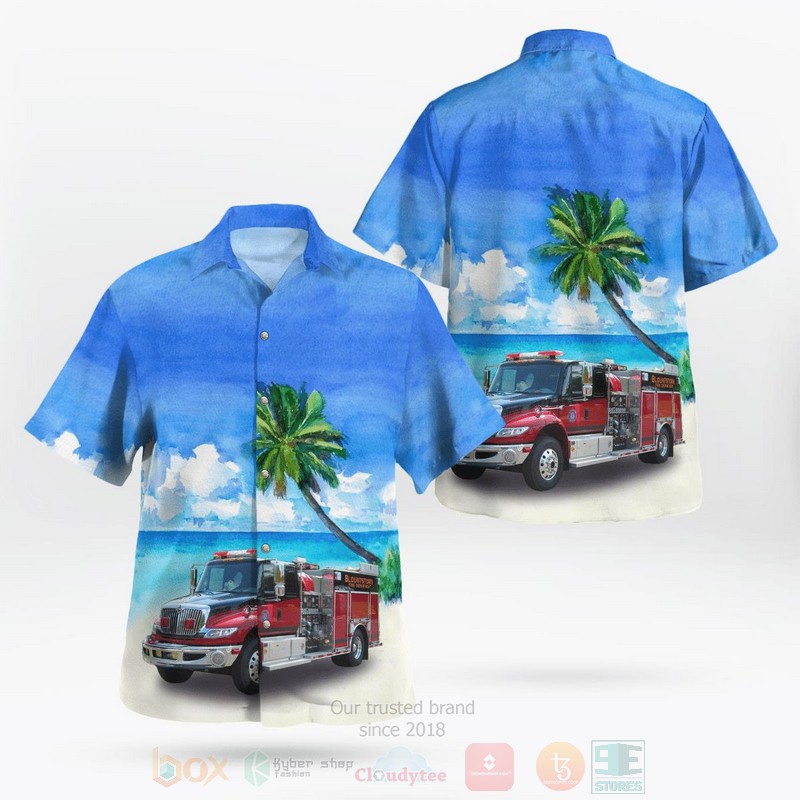 BEST Blountstown, Florida, Blountstown Fire Department 3D Aloha Shirt word3