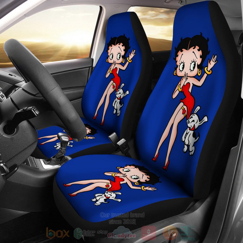 BEST Blue Betty Boop Luxury Car Seat Covers