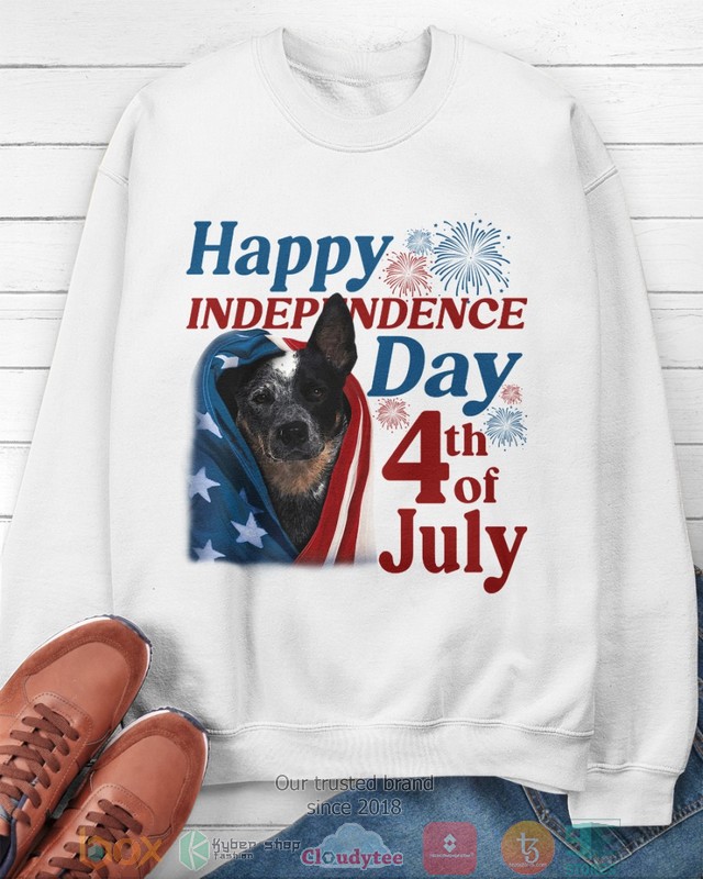 Blue Heeler Happy Independence Day 4th Of July Shirt, Hoodie word1