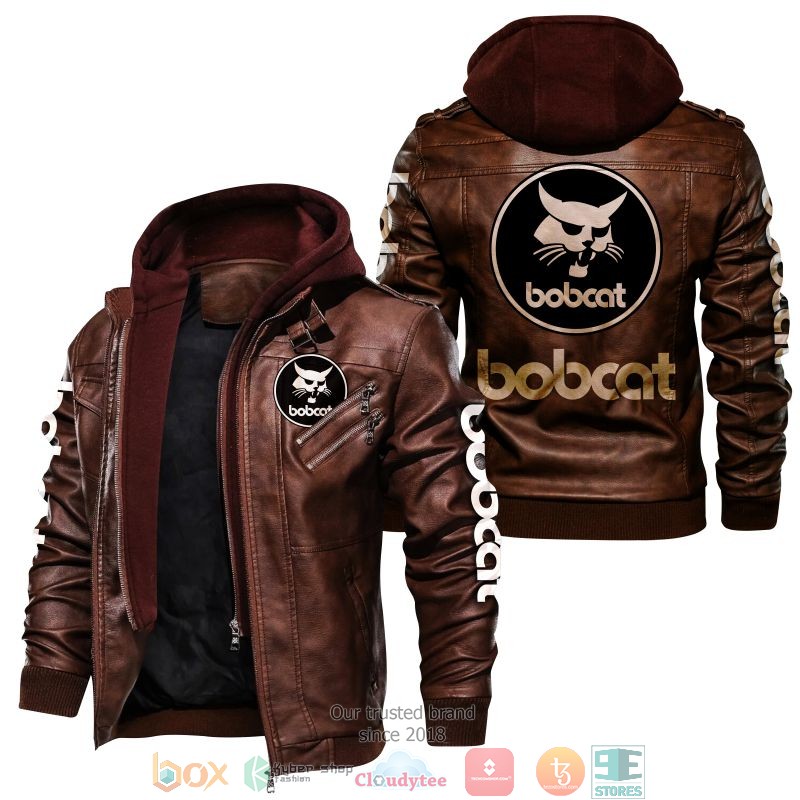NEW Bobcat Company PU Leather Jacket word1